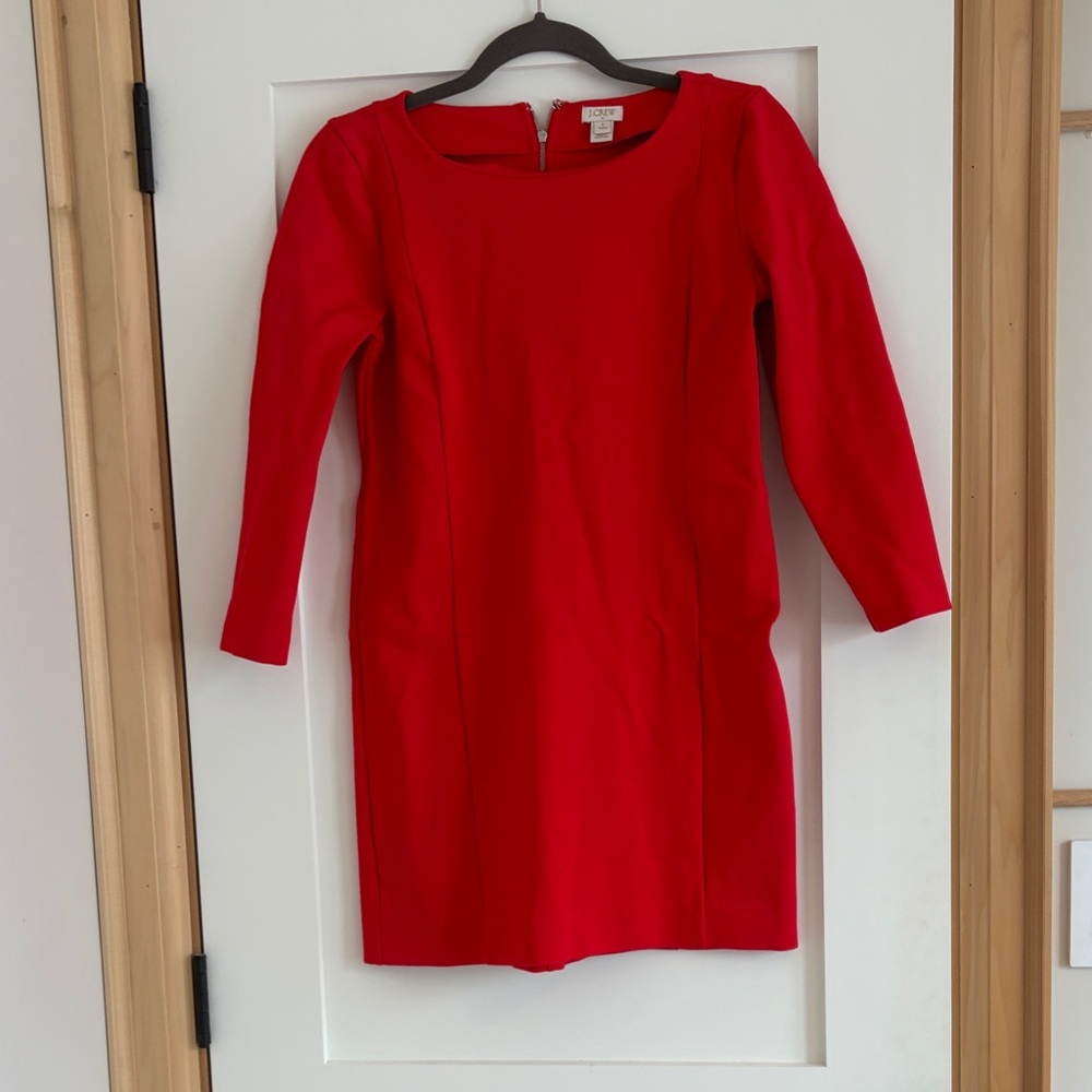 J. Crew | Red Long Sleeve Dress | S